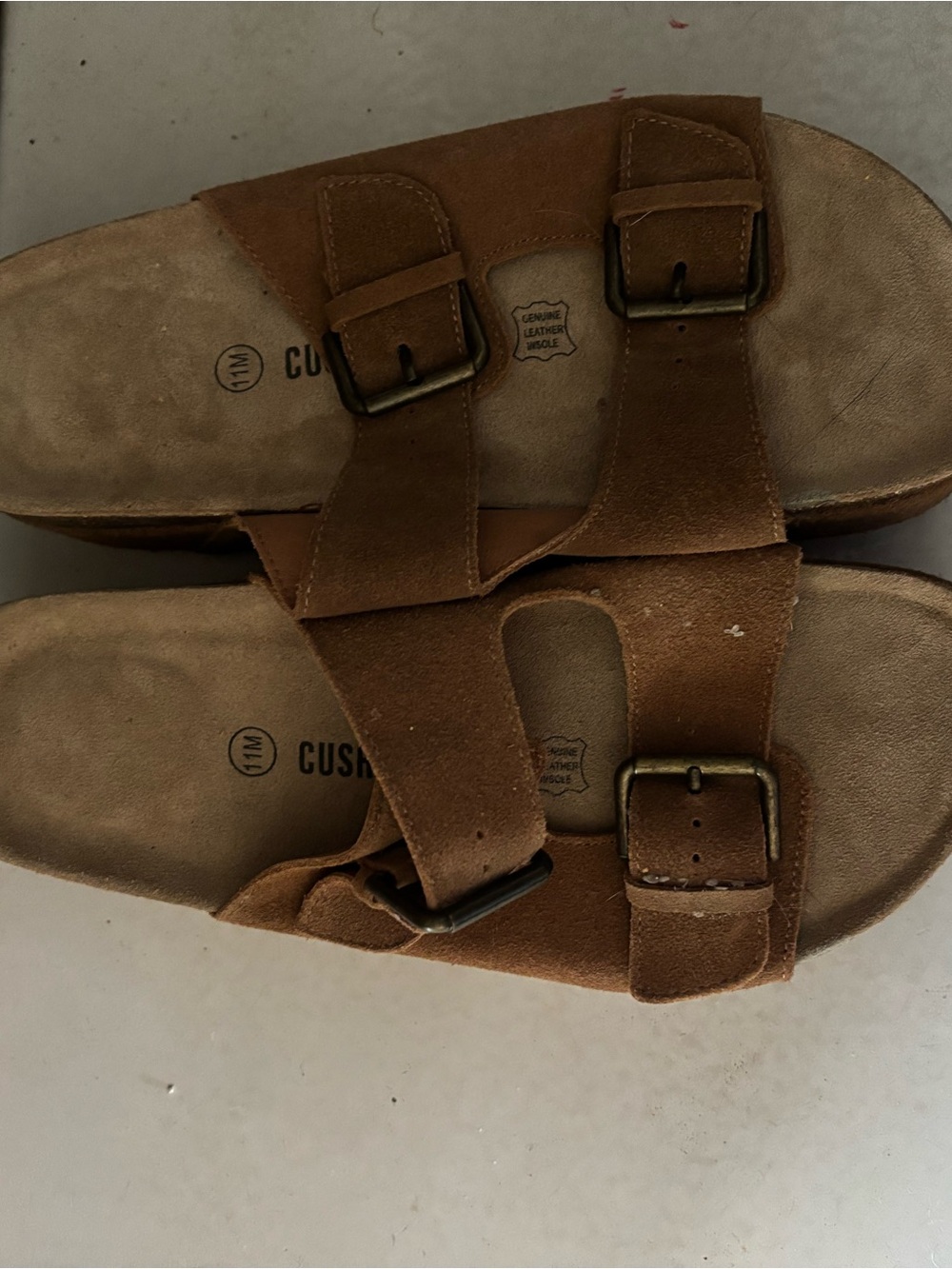 Women’s Brown Buckle Slide Sandal